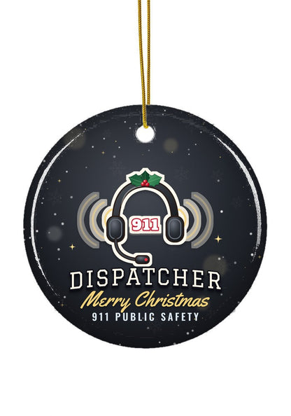911 Dispatcher ornament, circle shape