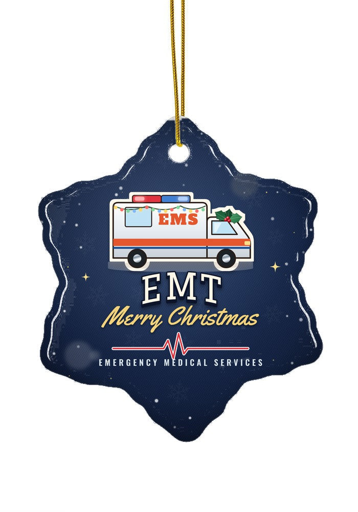 EMT ornament, snowflake shape