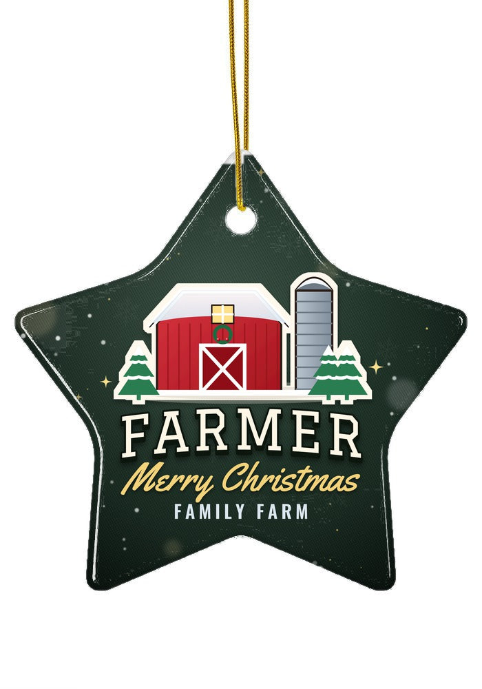 Farmer ornament, star shape