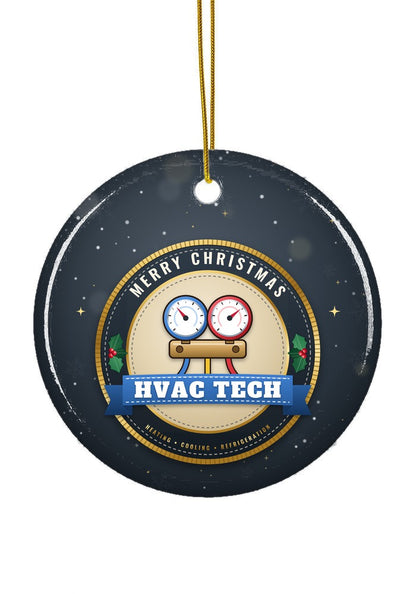 HVAC Tech ornament, circle shape