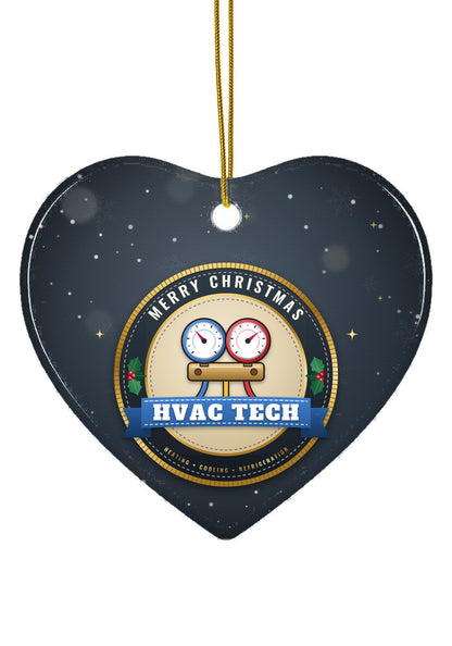 HVAC Tech ornament, heart shape