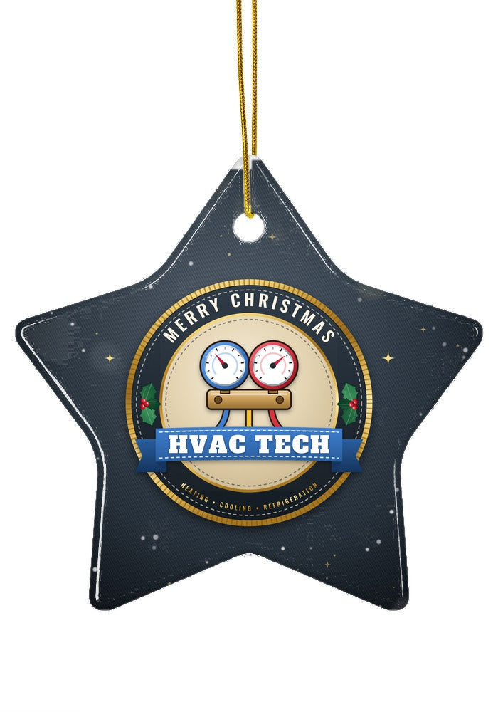 HVAC Tech ornament, star shape