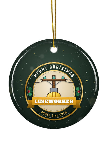 Lineman ornament, circle shape
