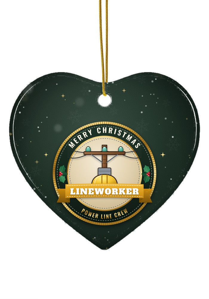 Lineman ornament, heart shape