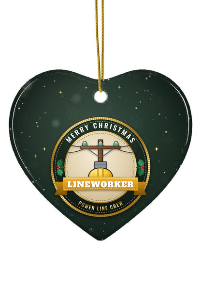 Lineman ornament, heart shape