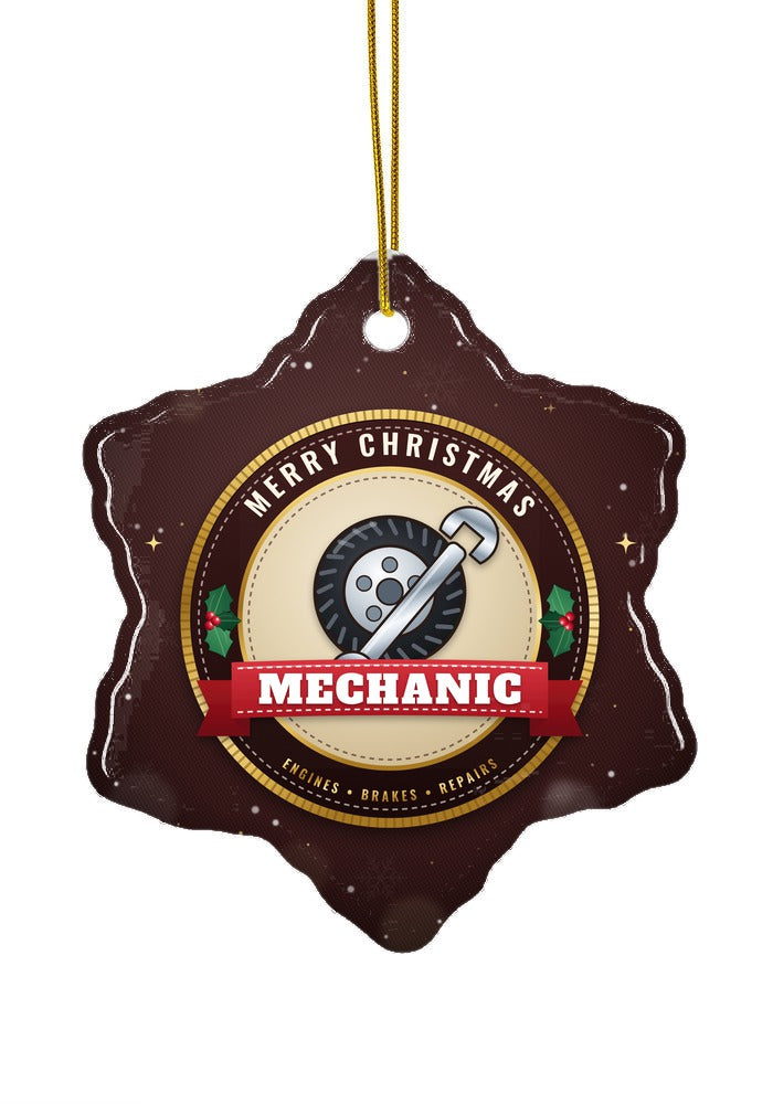 Mechanic ornament, snowflake shape