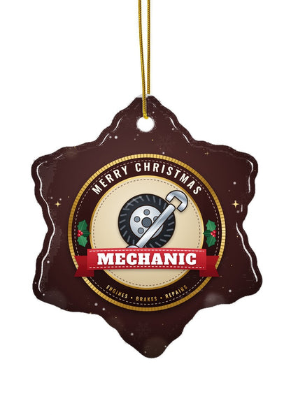Mechanic ornament, snowflake shape