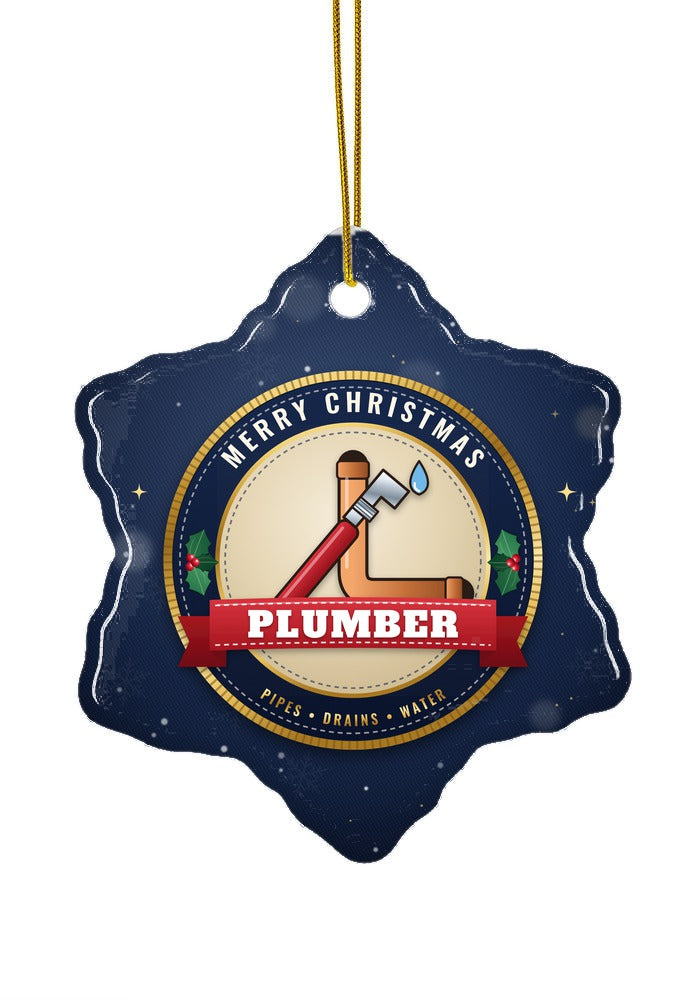 Plumber ornament, snowflake shape