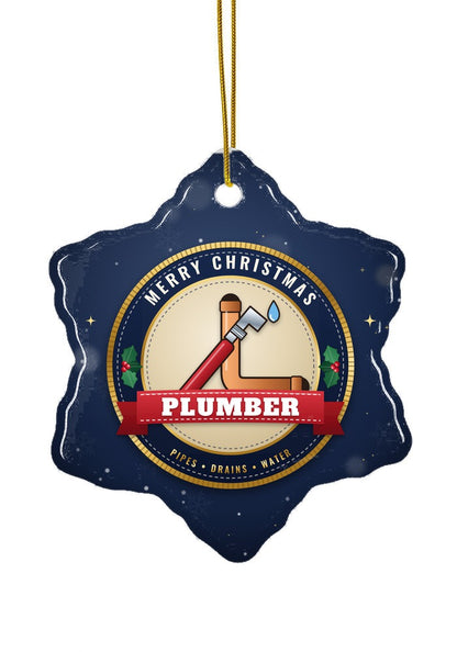Plumber ornament, snowflake shape