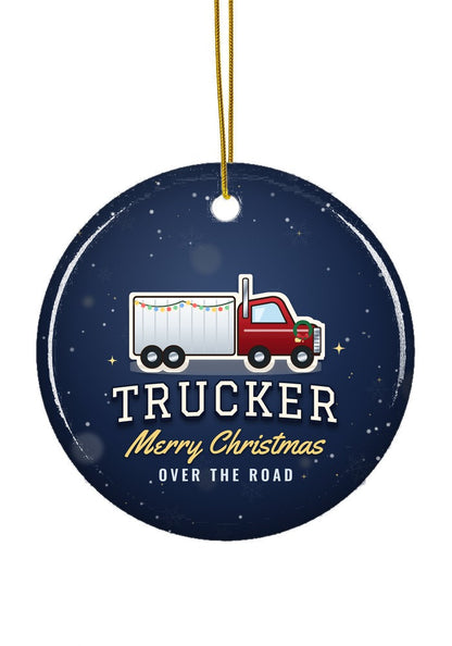 Trucker ornament, circle shape