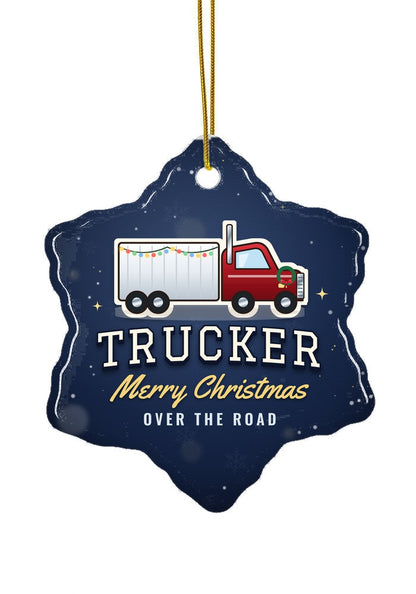 Trucker ornament, snowflake shape