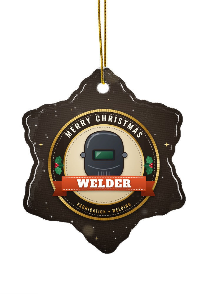 Welder ornament, snowflake shape