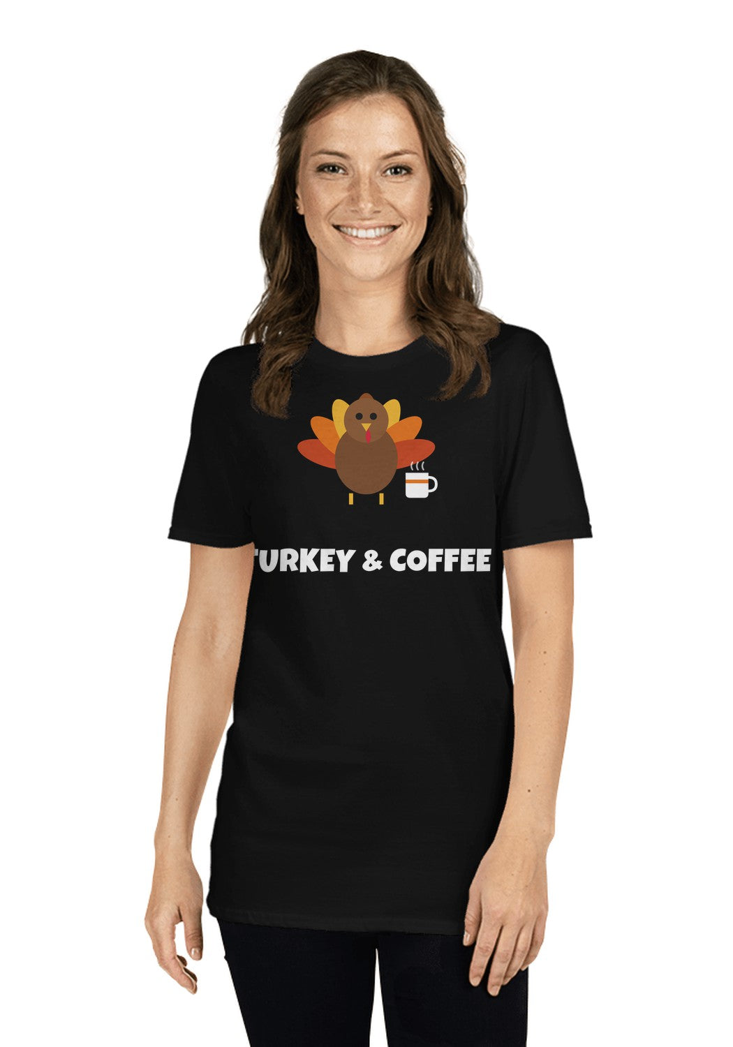Turkey and Coffee t-shirt in Black