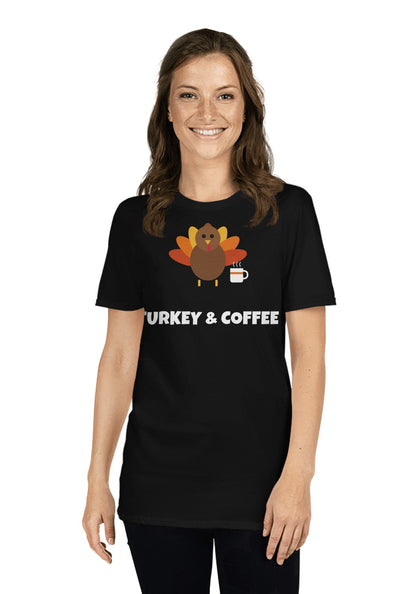 Turkey and Coffee t-shirt in Black