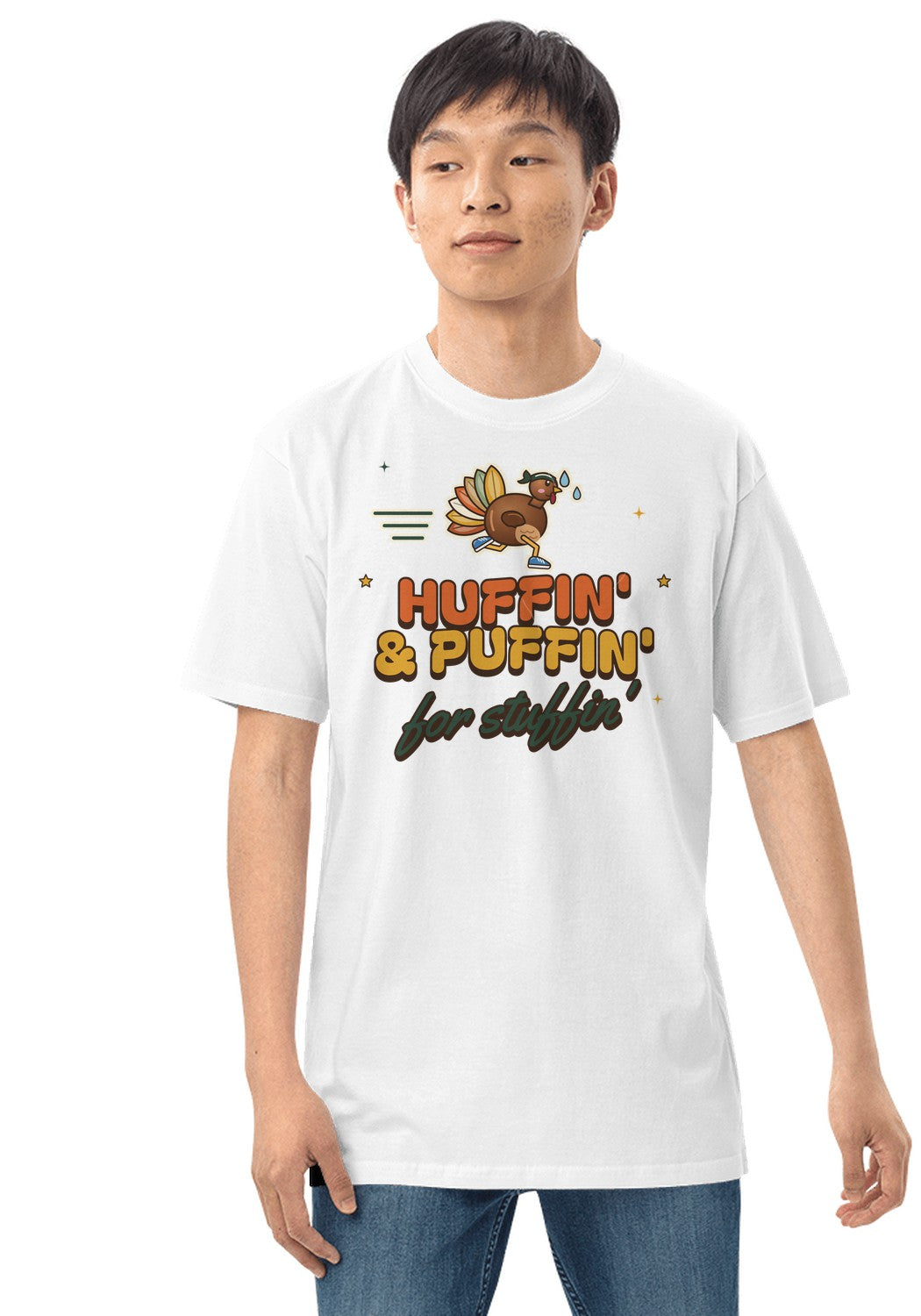 Huffin' and Puffin' for Stuffin' t-shirt in White