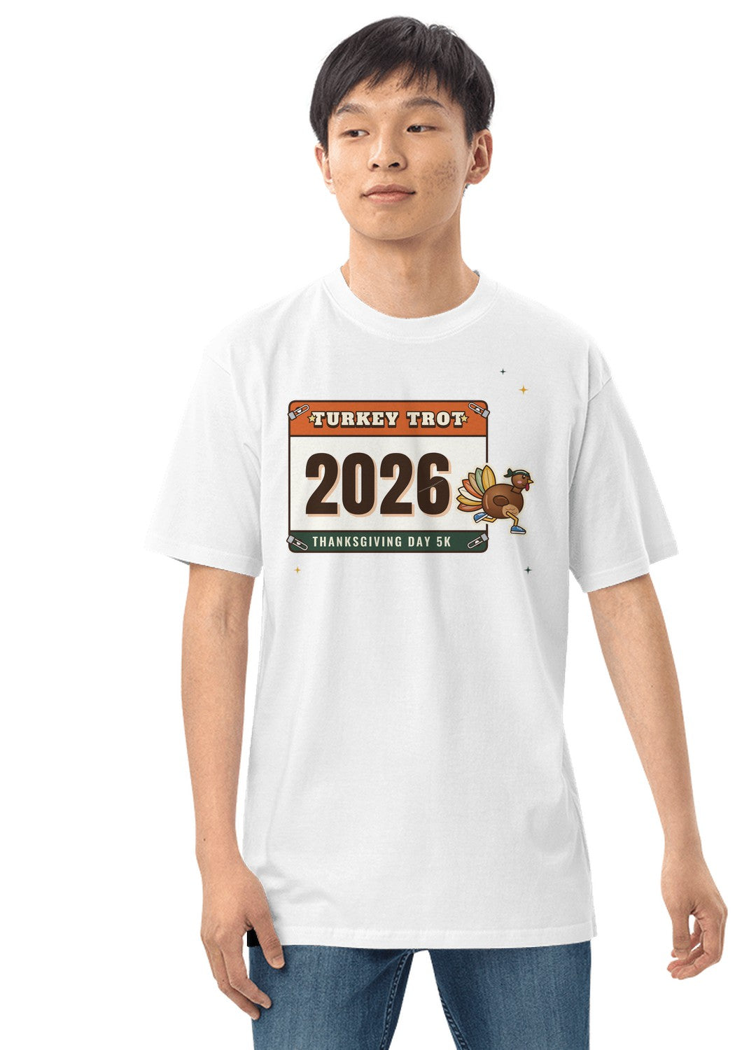 Turkey Trot 2026 t-shirt in White