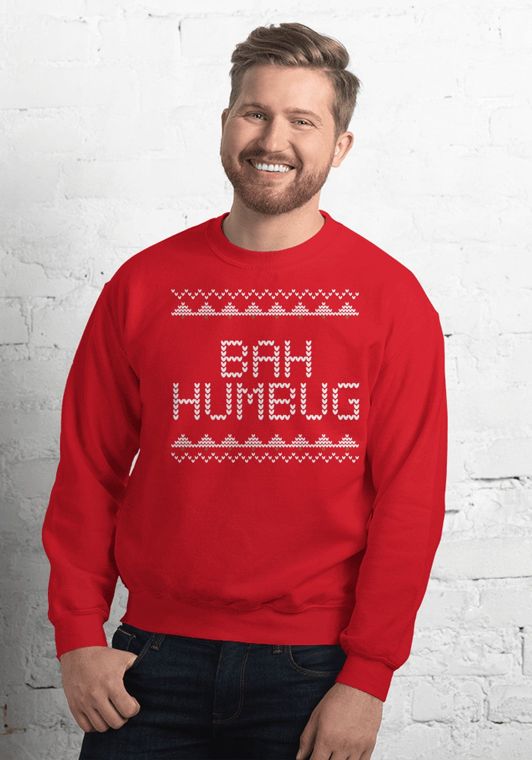 Bah Humbug sweatshirt in Red