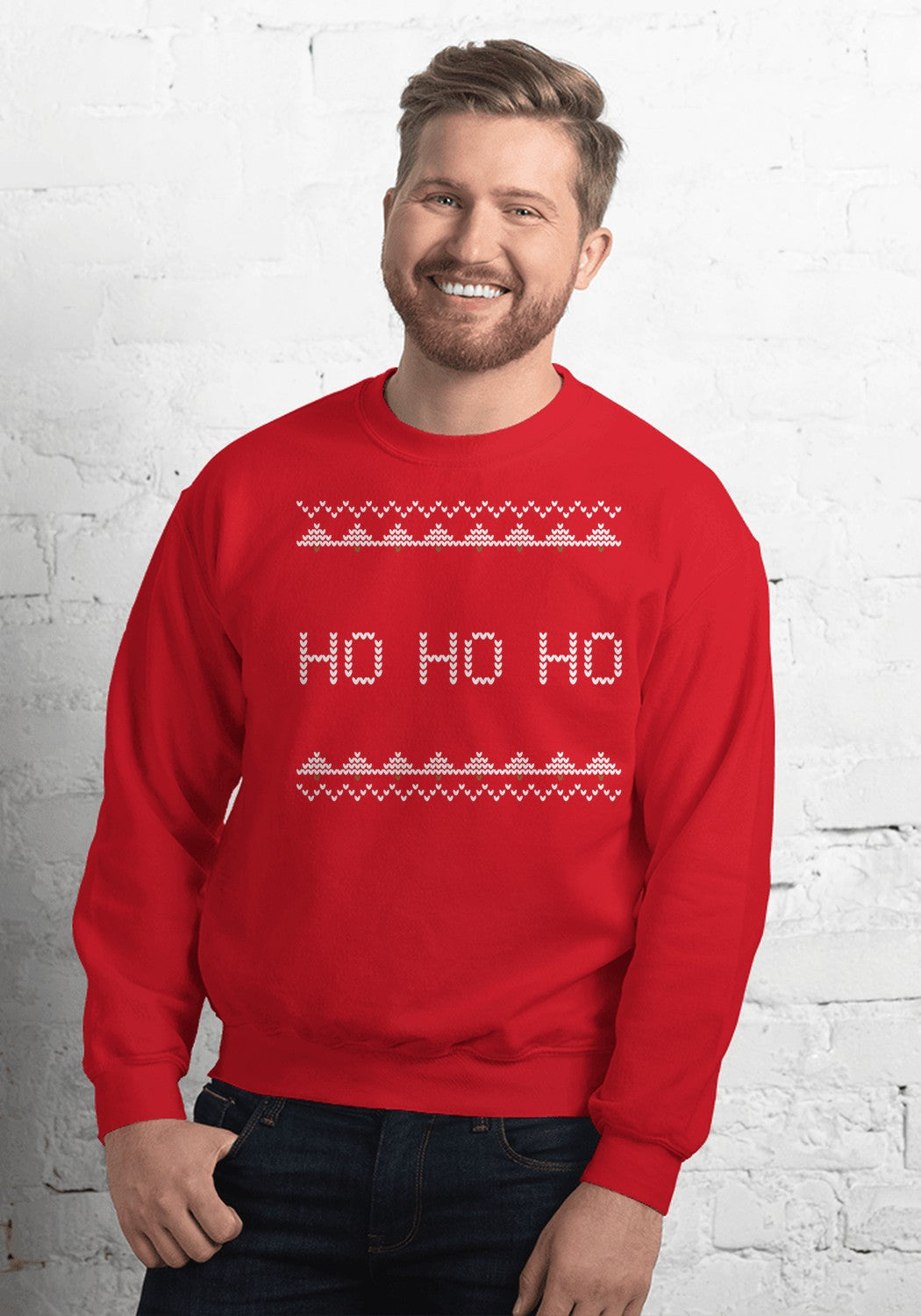 Ho Ho Ho sweatshirt in Red