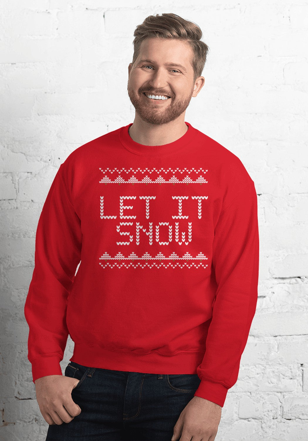 Let It Snow sweatshirt in Red