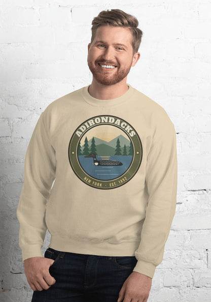 Adirondacks Common Loon sweatshirt in Sand