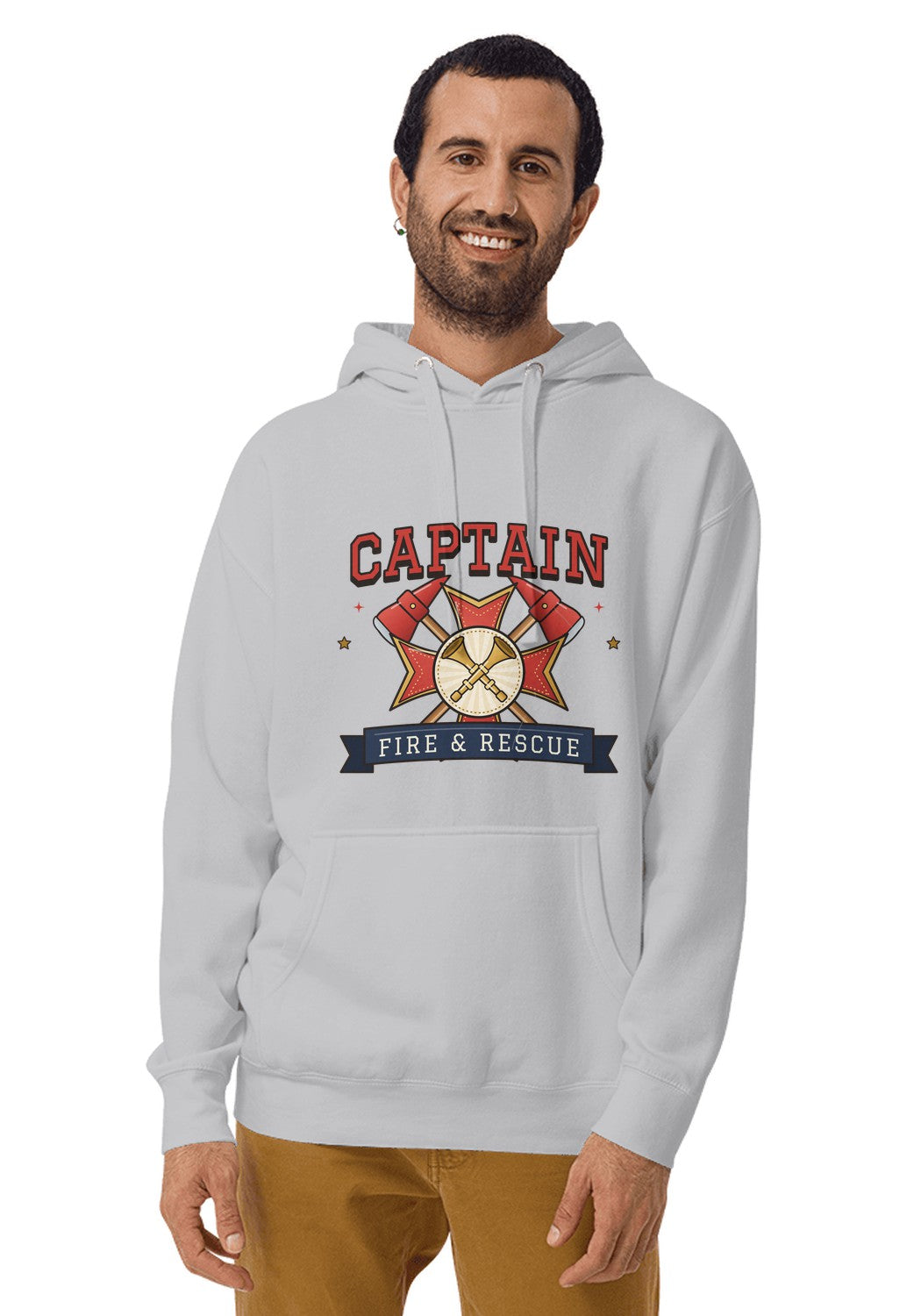 Fire Captain hoodie in Sport Grey
