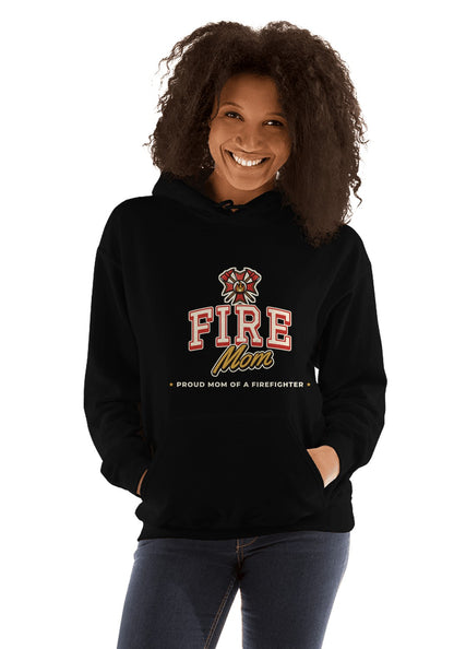 Fire Mom hoodie in Black
