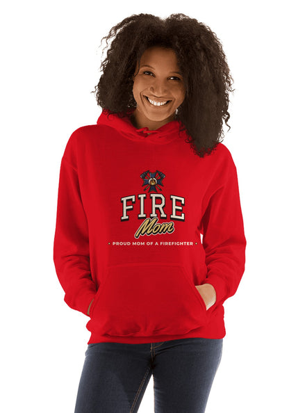 Fire Mom hoodie in Red