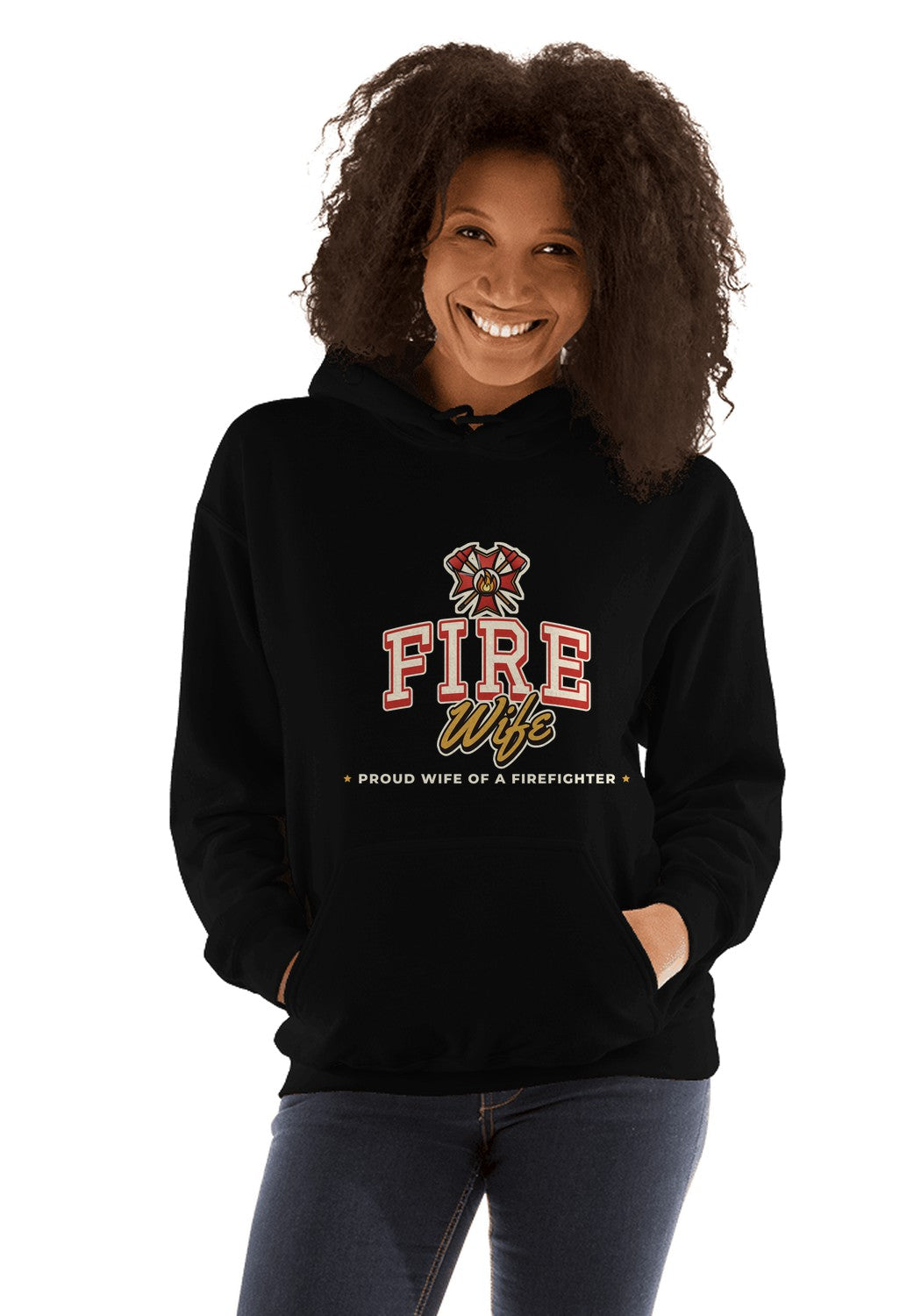 Fire Wife hoodie in Black