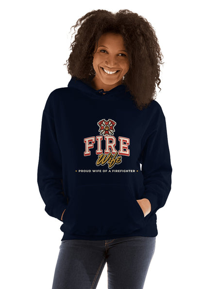 Fire Wife hoodie in Navy