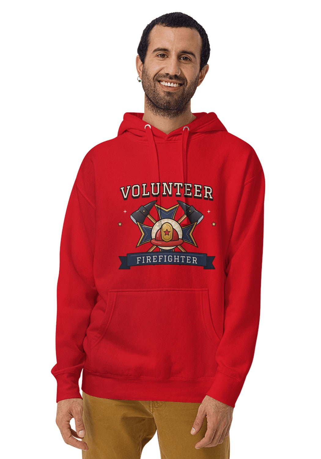 Volunteer Firefighter hoodie in Red