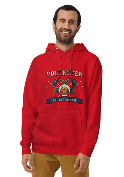 Volunteer Firefighter hoodie in Red