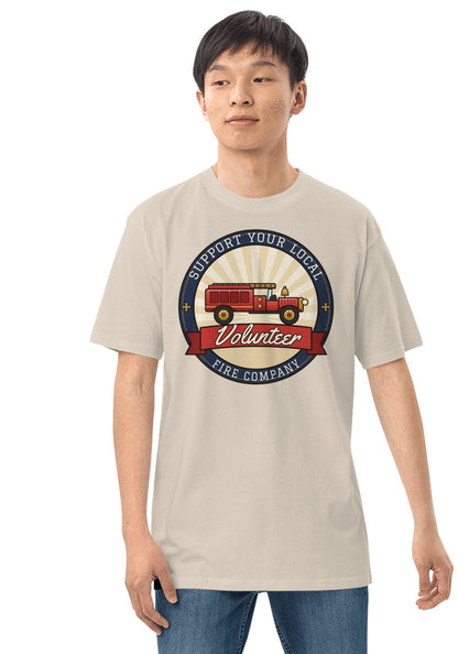 Support Your Local Volunteer Fire Company t-shirt in Heather Dust
