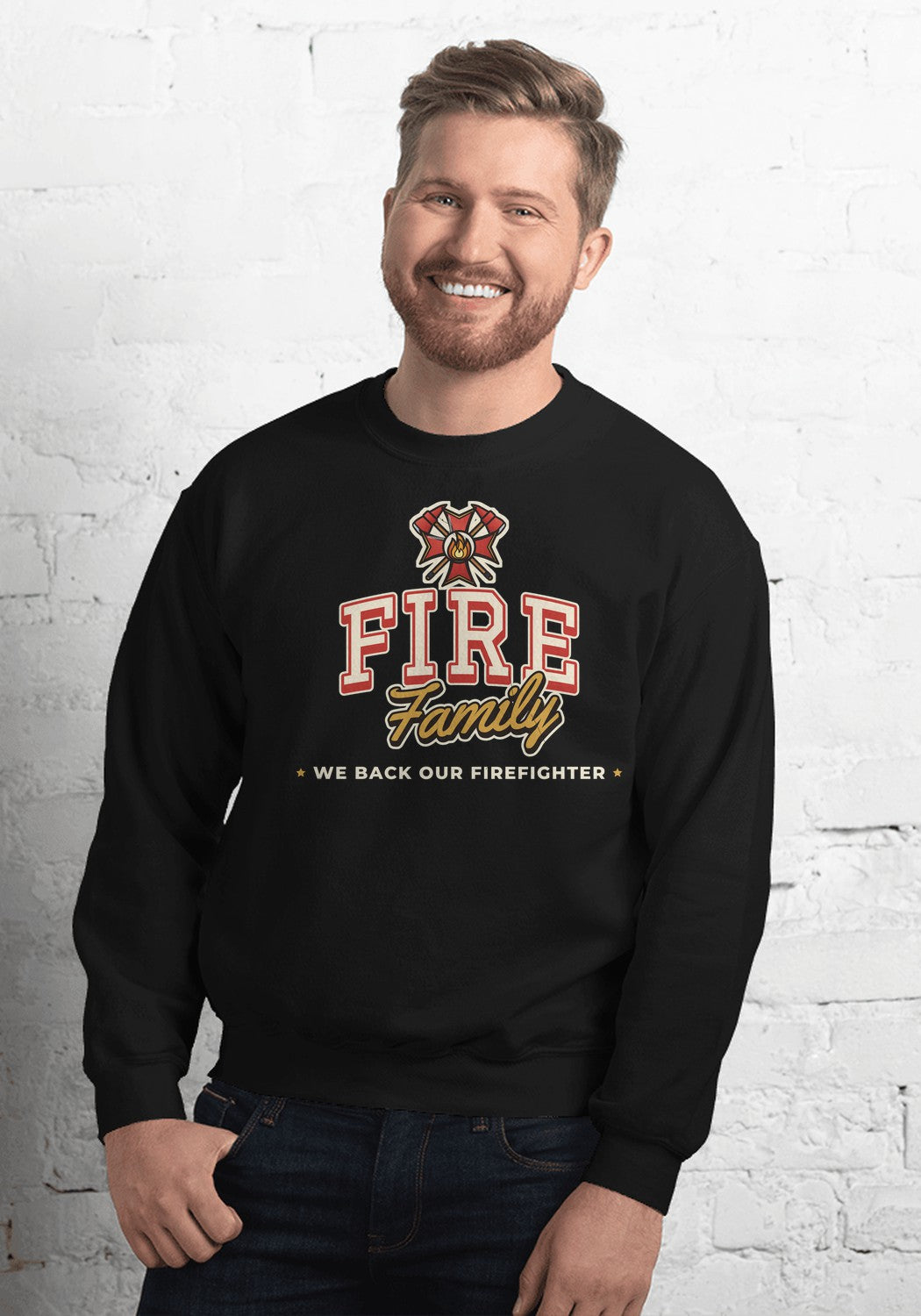 Fire Family sweatshirt in Black