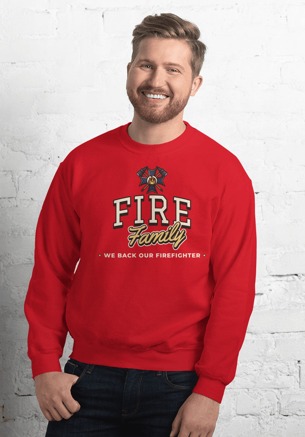 Fire Family sweatshirt in Red
