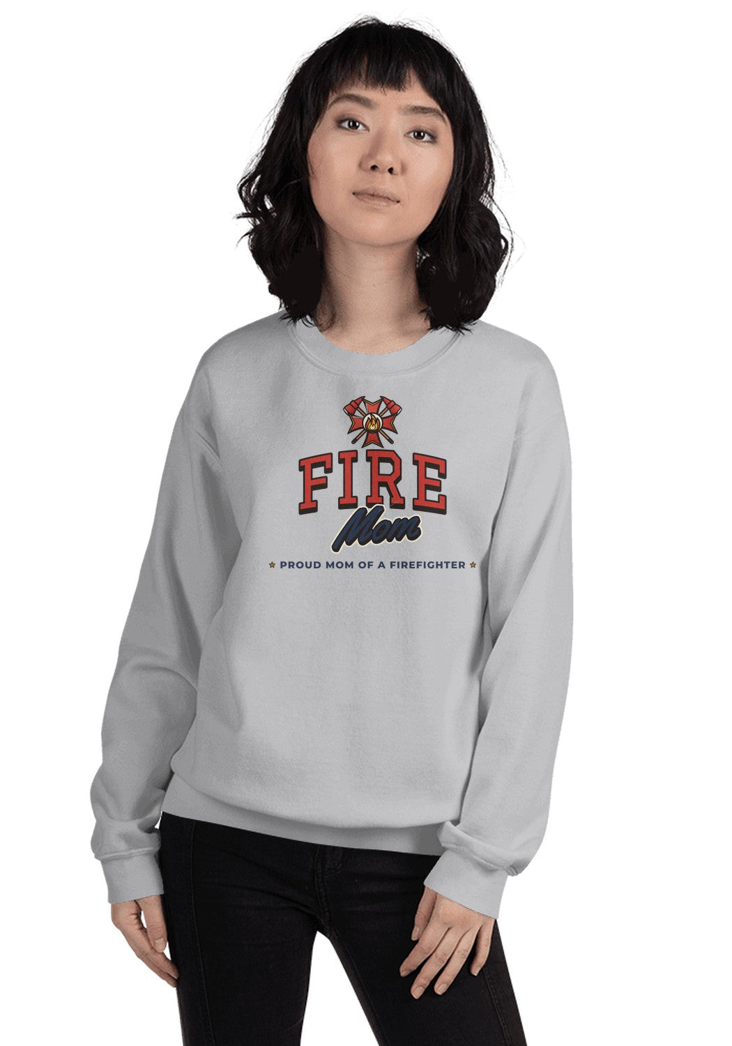 Fire Mom sweatshirt in Sport Grey