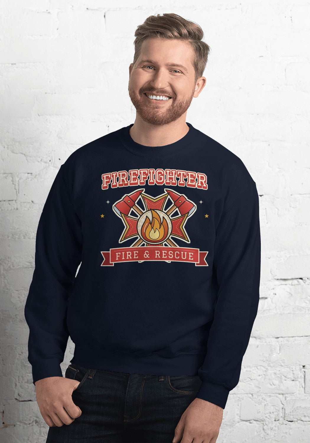 Firefighter sweatshirt in Navy