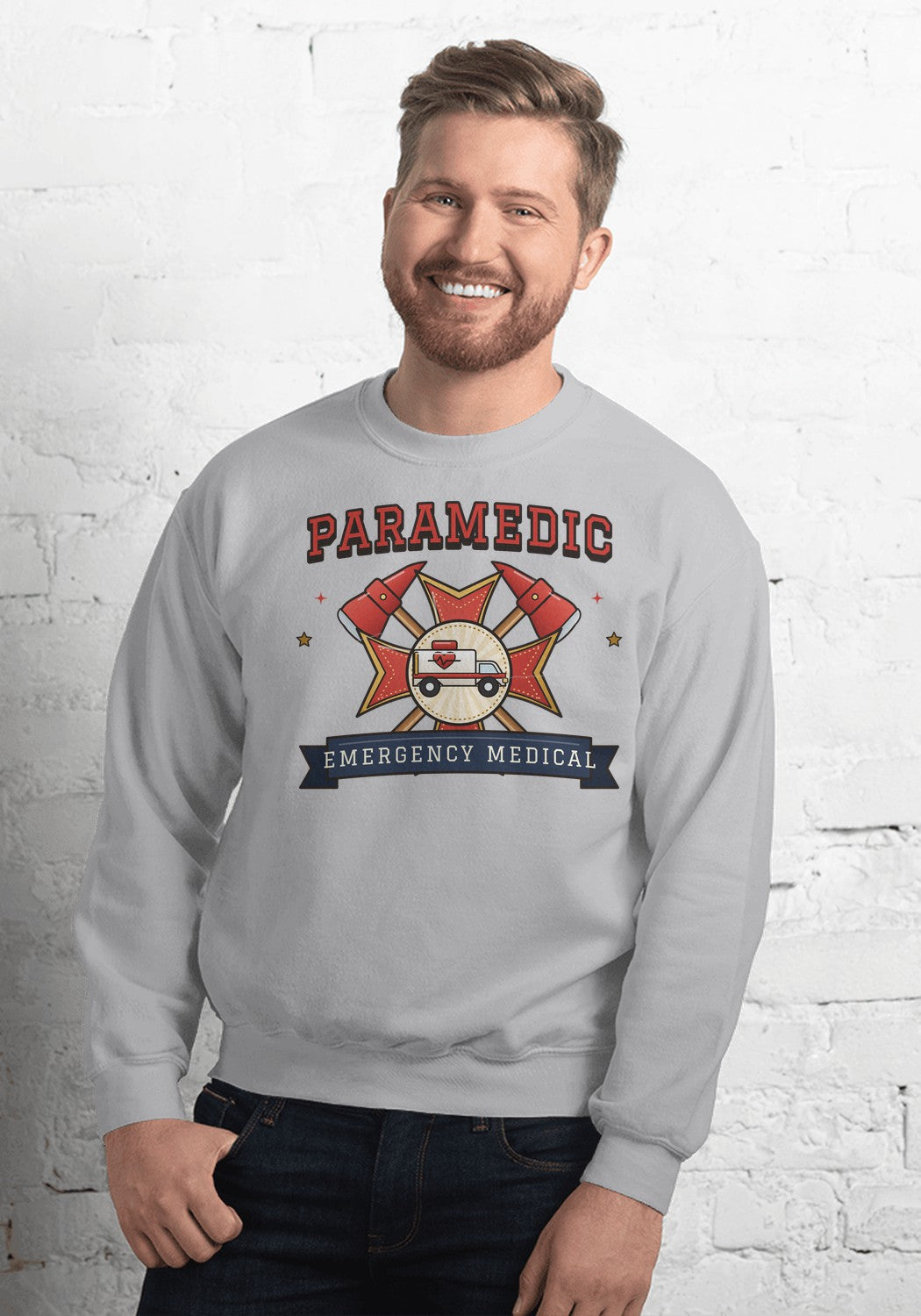 Paramedic sweatshirt in Sport Grey