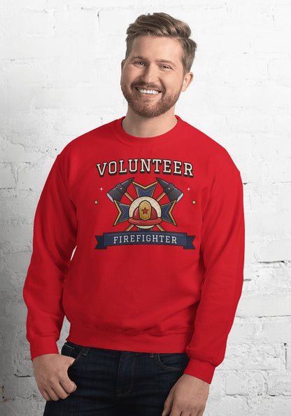 Volunteer Firefighter sweatshirt in Red