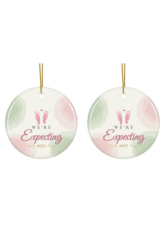 We're Expecting ornament dated 2026 or 2027