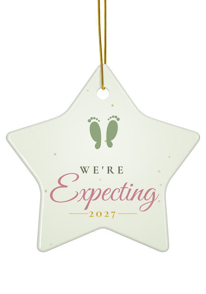 We're Expecting ornament, 2027, star shape