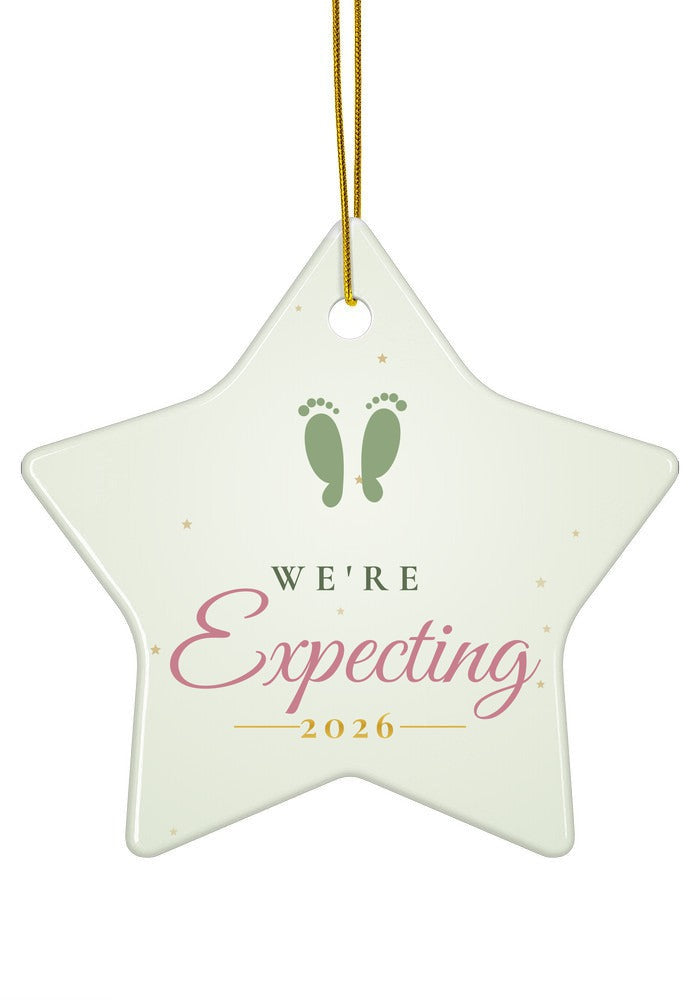 We're Expecting ornament, 2026, star shape