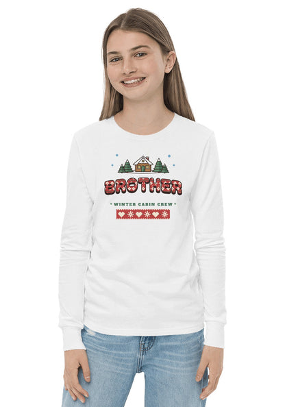 Brother long sleeve pajama tee in White