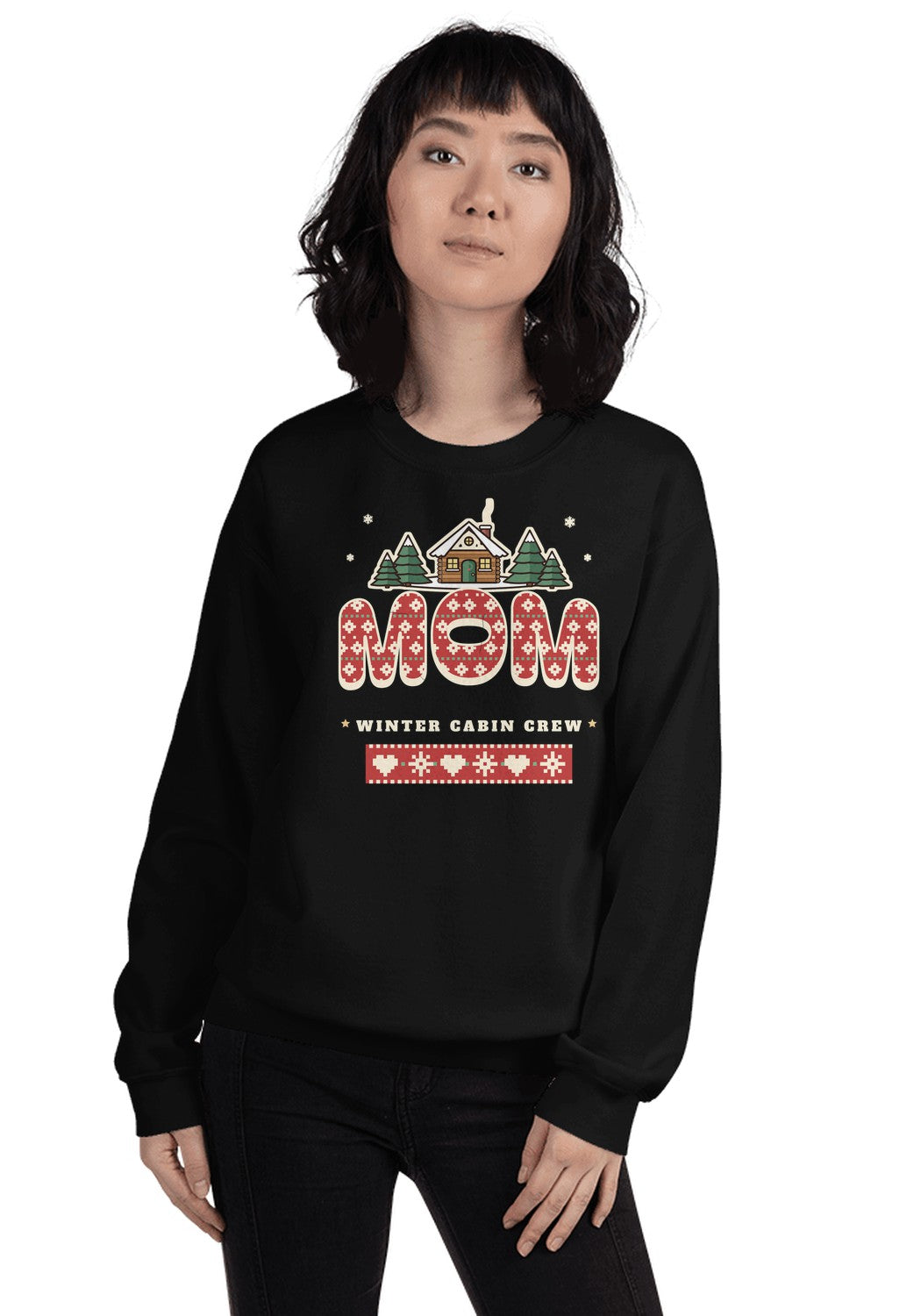 Mom sweatshirt in Black