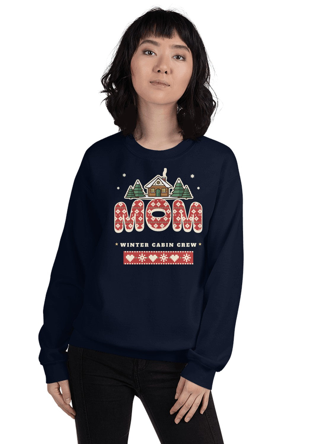 Mom sweatshirt in Navy