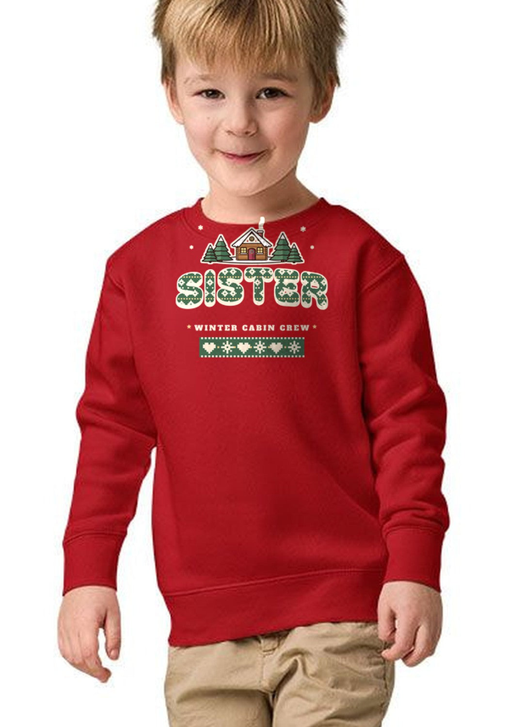 Sister sweatshirt in Red