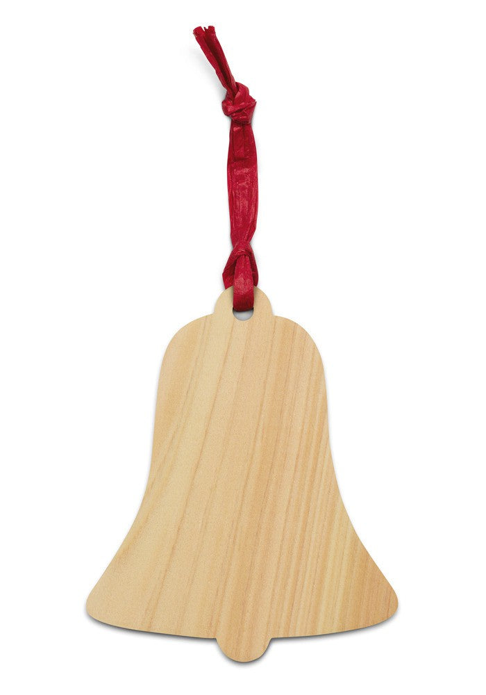 Custom wooden Christmas ornament, bell shape