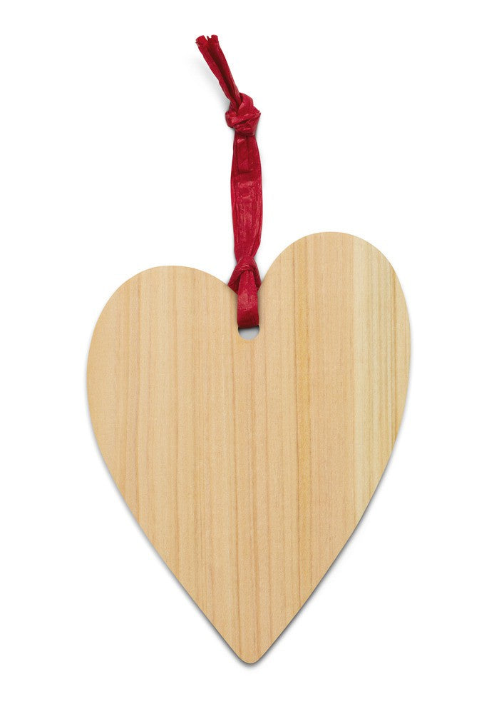 Custom wooden Christmas ornament, heart shape