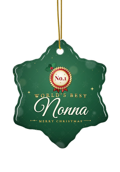 World's Best Nonna ornament, snowflake shape