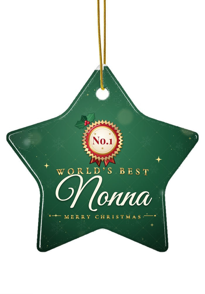 World's Best Nonna ornament, star shape