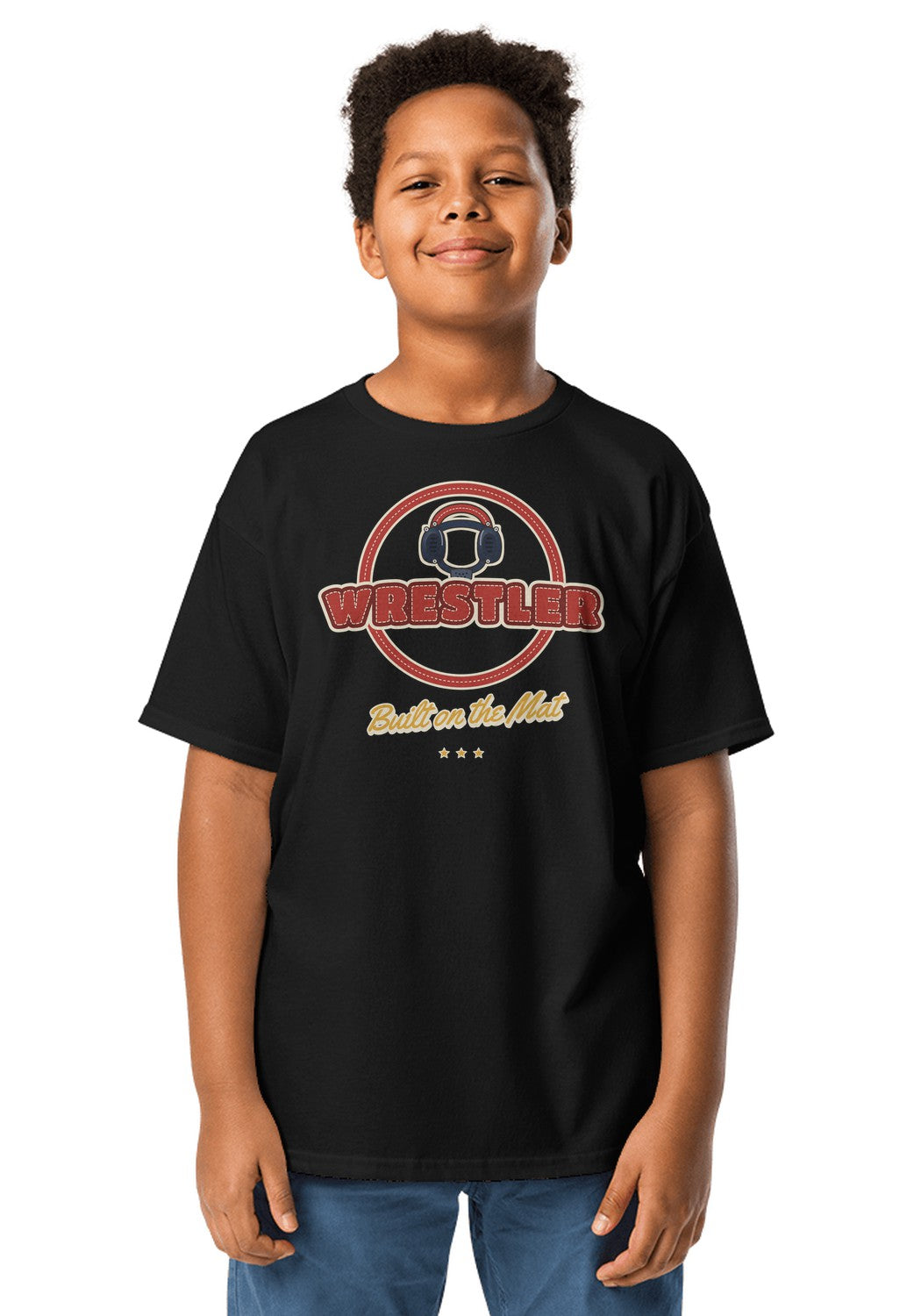 Wrestler Built on the Mat t-shirt in Black